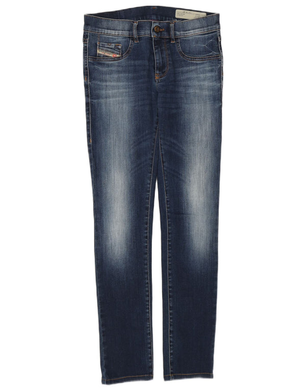 Diesel Womens Livier Low Waist Super Slim Jegging Jeans W27 L29 Blue Cotton