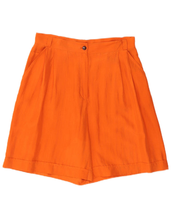 Vintage Damen High Waist Pegged Casual Shorts UK 14 Large W30 Orange Seide