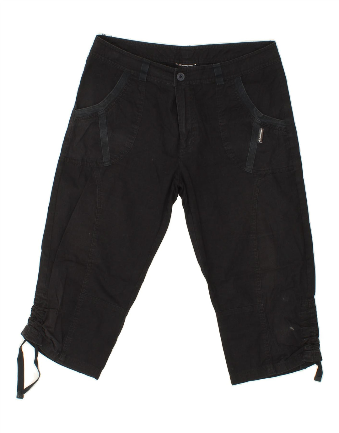 CHAMPION Womens Bermuda Shorts  Large W32  Black Cotton Vintage Champion and Second-Hand Champion from Messina Hembry 