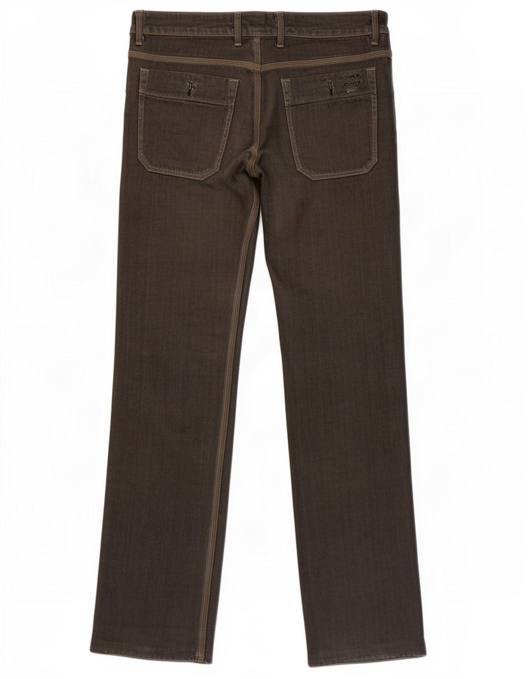 Diesel Herren Straight Jeans W31 L36 Khaki Baumwolle