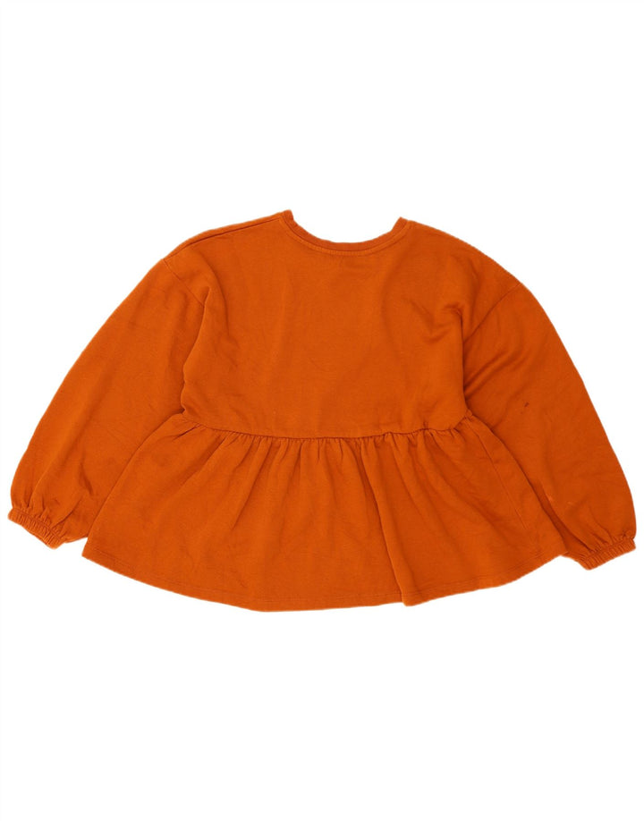 Zara Damen-Sweatshirt in Übergröße, Größe S, Braun, Baumwolle, UK 10