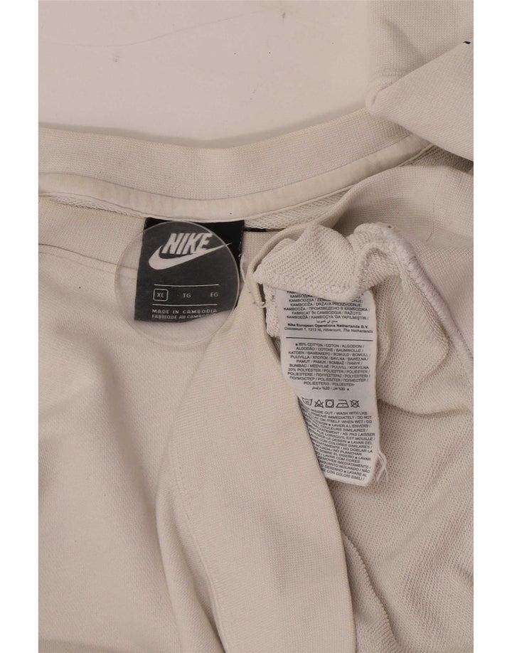 Nike Herren-Sweatshirt mit Grafik, XL, weiße Baumwolle