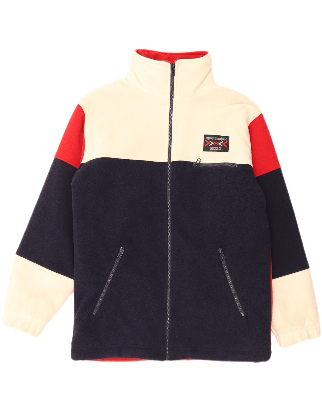 CRANE Herren-Fleecejacke mit lockerer Passform, UK 36, Größe S, mehrfarbig, Farbblock