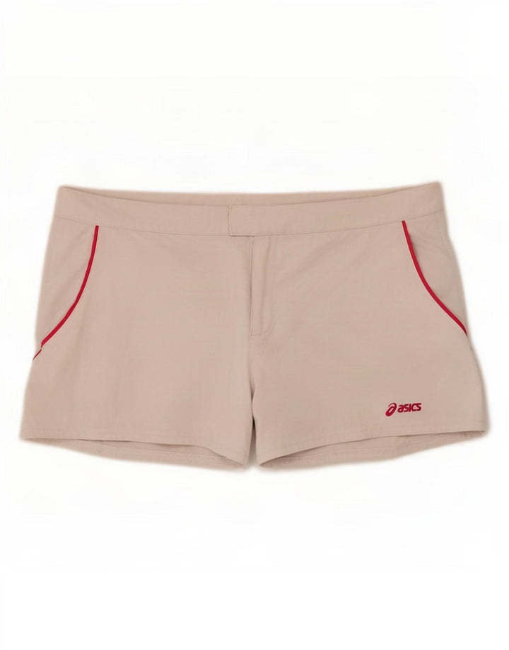 Asics Damen Regular Sport Shorts UK 18 XL Weiß Polyester
