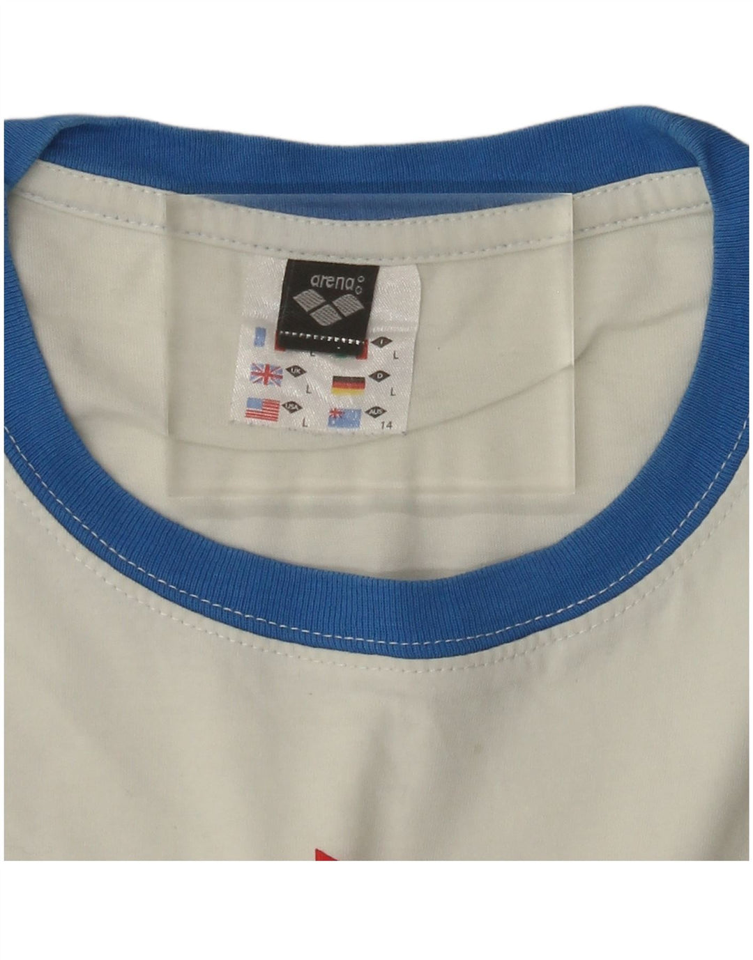 ARENA Damen Grafik-T-Shirt-Oberteil UK 14 Large Weiß