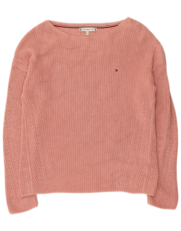 Tommy Hilfiger Damen-Pullover, übergroß, U-Boot-Ausschnitt, Gr. 6, XS, Rosa