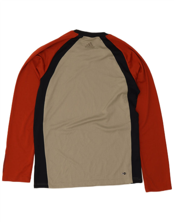 Adidas Herren Graphic Top Langarm Small Beige Colourblock Polyester