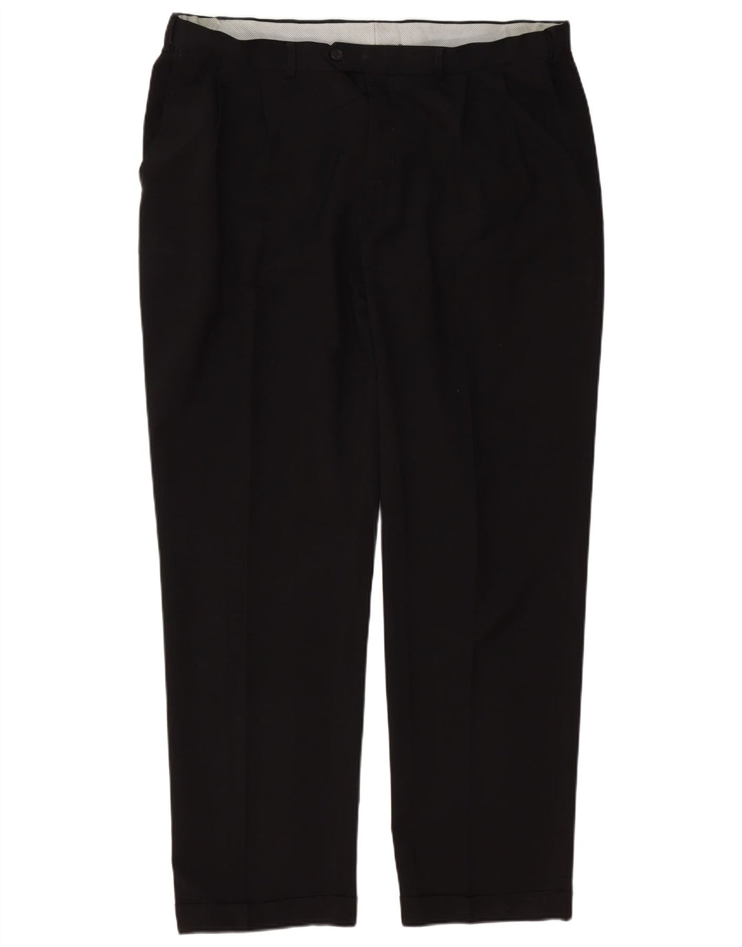 Marks & Spencer Herren-Anzughose mit Pegged-Anzug, W40, L33, schwarzes Polyester