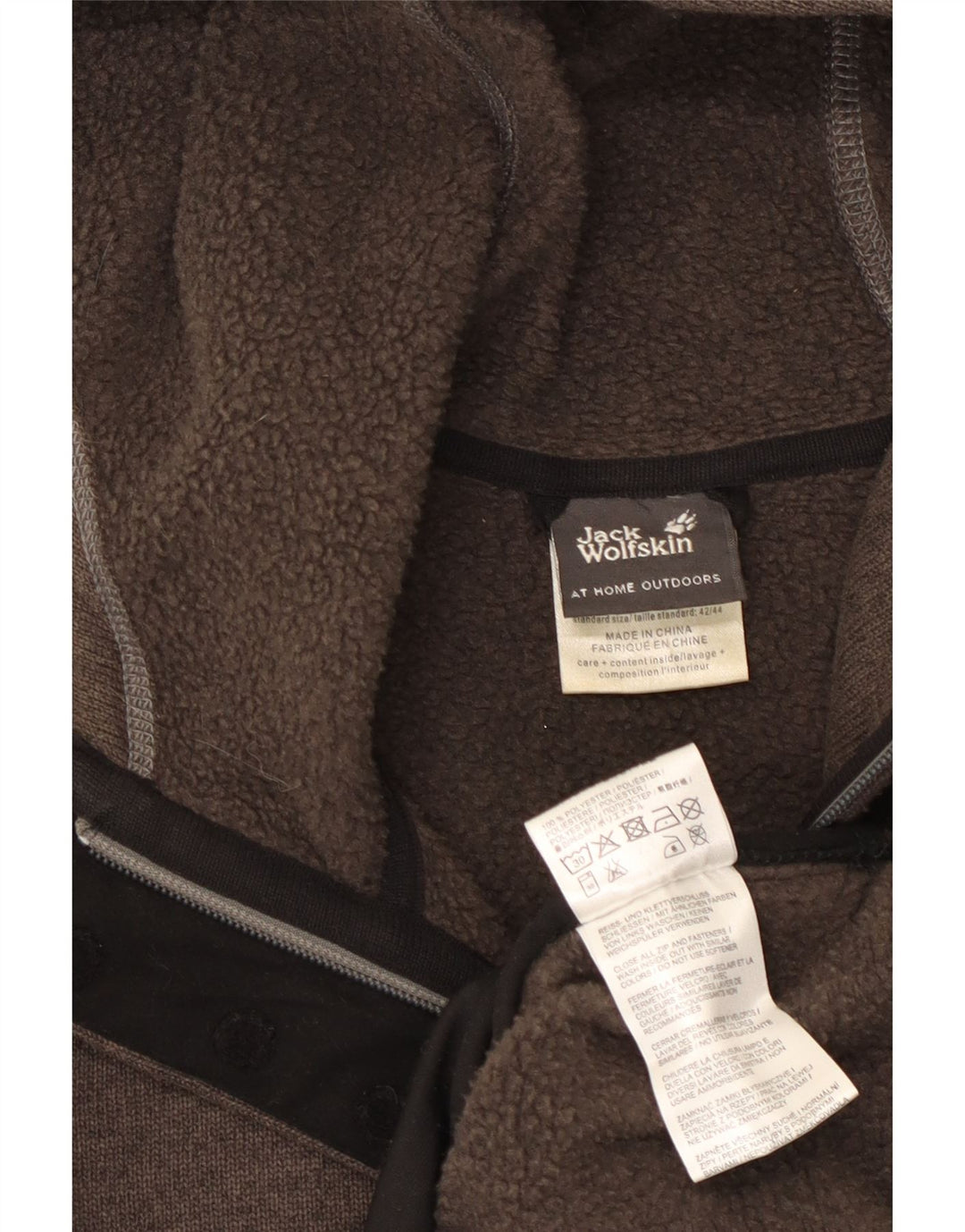 JACK WOLFSKIN Damen-Trainingsanzug mit Kapuze, Top-Jacke, UK 16, Größe L, Braun