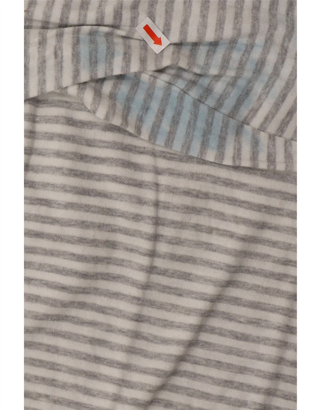 QUIKSILVER Damen Übergroßes Crop Top Langarm UK 14 Mittelgrau gestreift