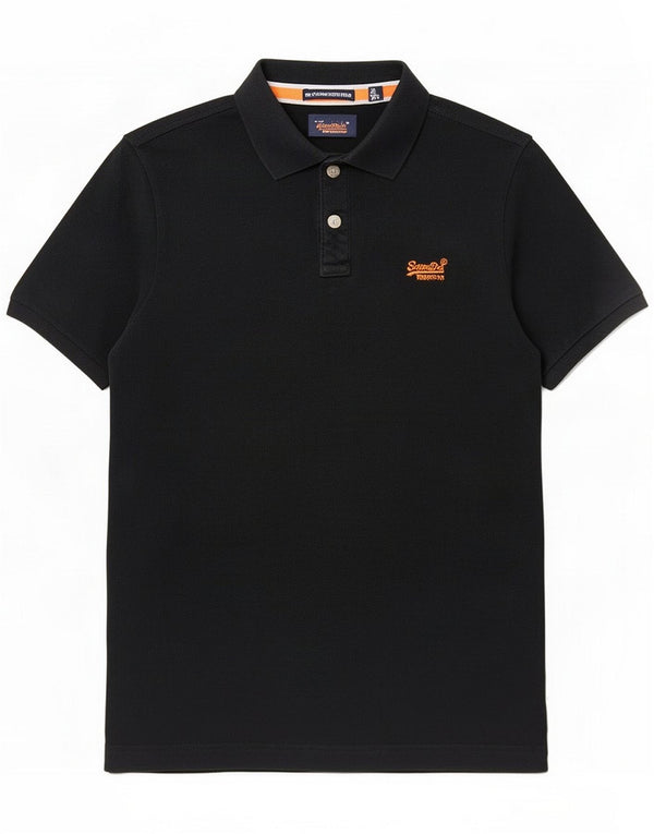 Superdry Herren Poloshirt 2XL Schwarz Baumwolle