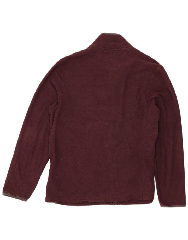 Marks & Spencer Herren Standard Fleecejacke UK 40 Large Burgunderrot Polyester