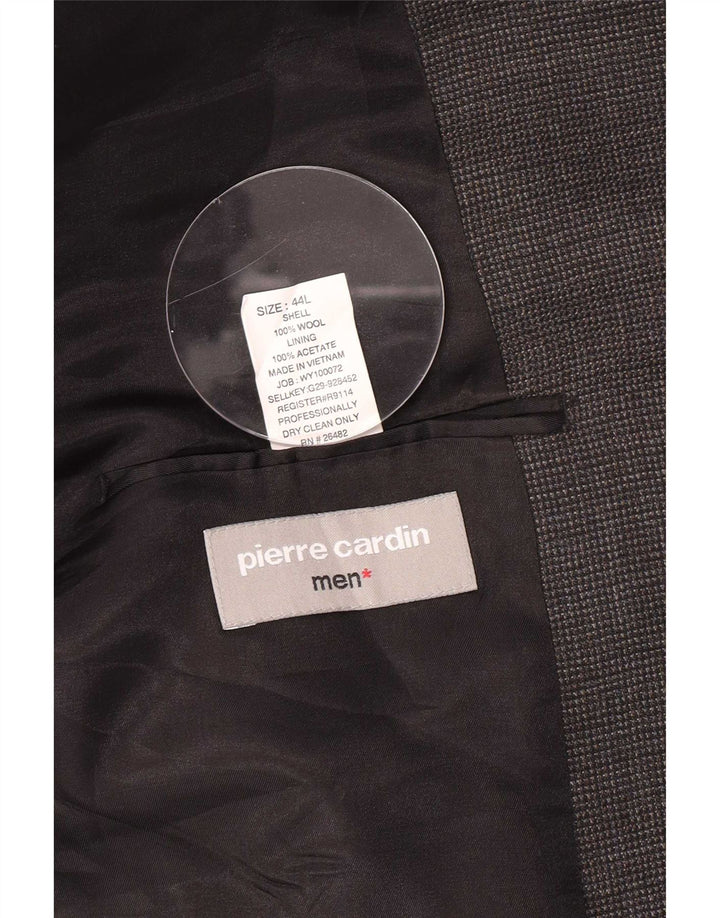 Pierre Cardin Herren-Blazer mit 1 Knopf, IT 44, mittelgraue Wolle