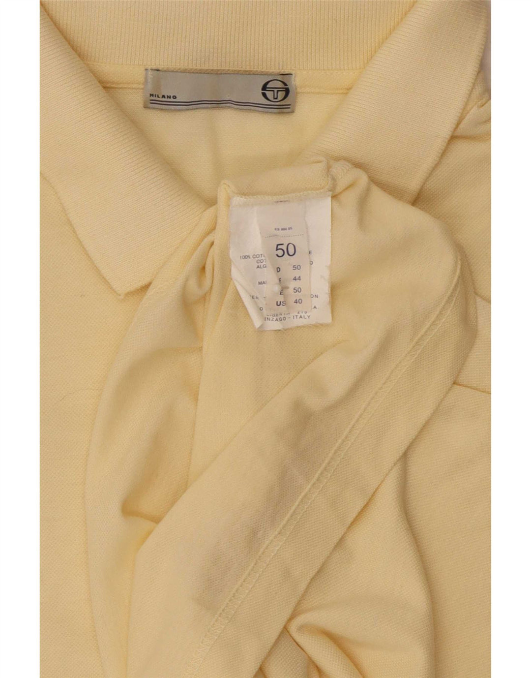 Sergio Tacchini Herren Poloshirt IT 50 mittelgelbe Baumwolle
