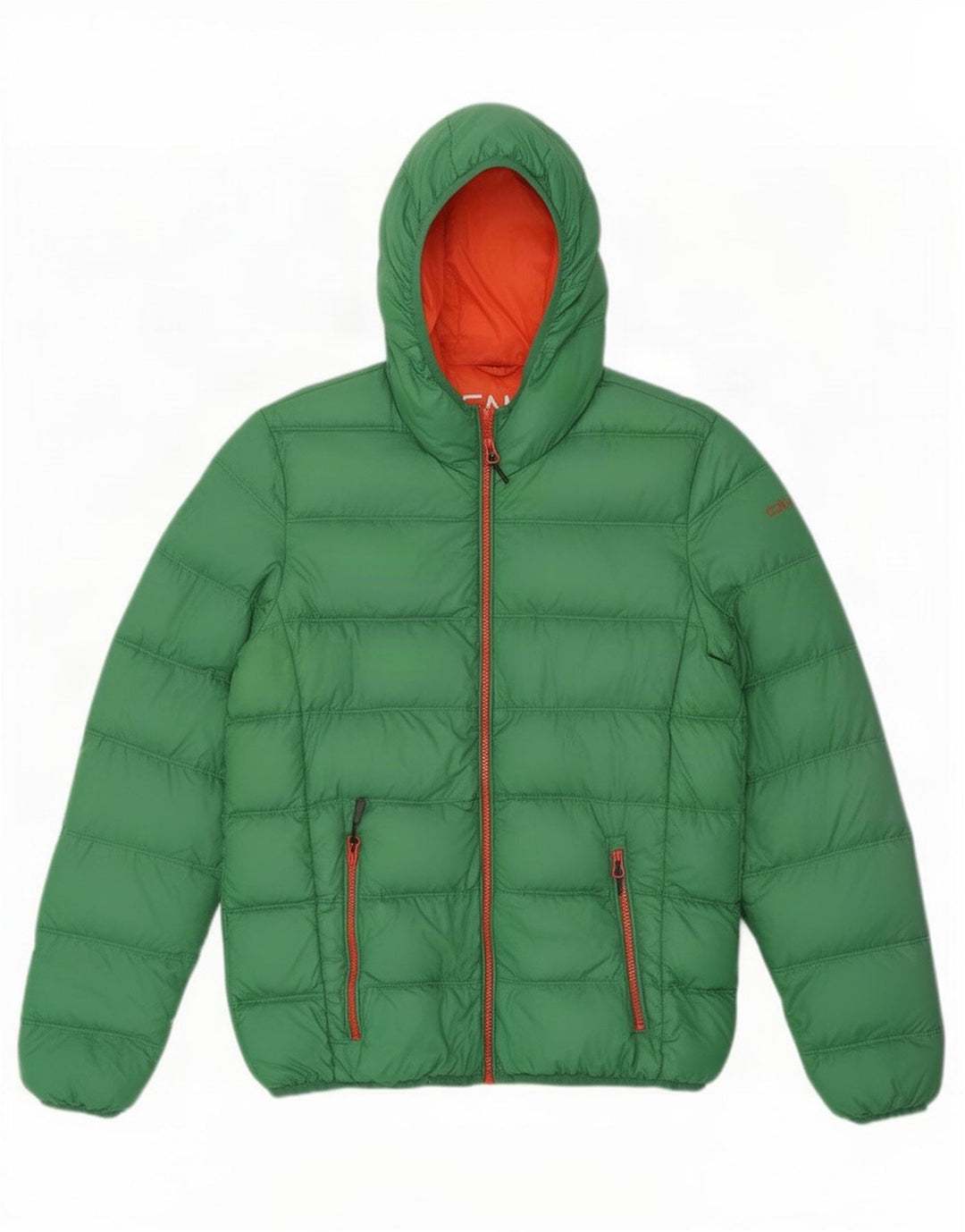 CMP Wattierte Damenjacke mit Kapuze, Größe 46, großes grünes Nylon