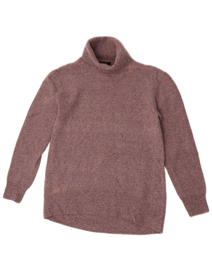 Massimo Dutti Damen-Pullover mit Rollkragen, Gr. 8, Größe S, graue Wolle