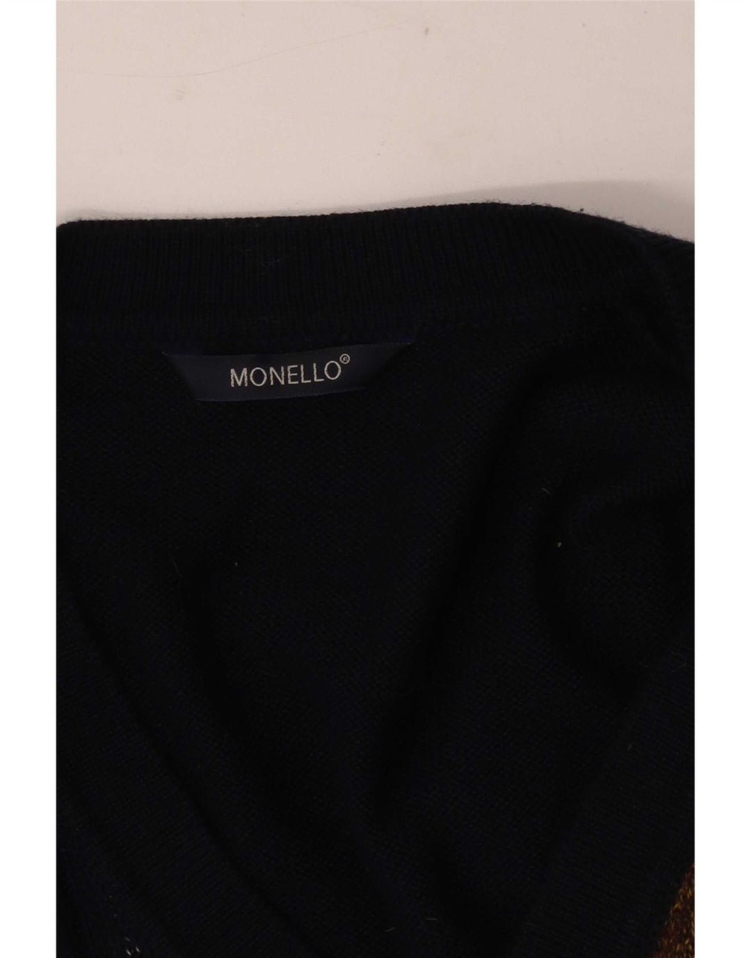 Monello Herren-Strickjacke, groß, marineblau, geometrisch