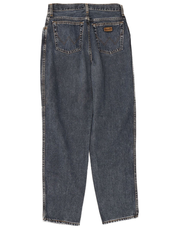 WRANGLER Damen High Waist Tapered Jeans W31 L30 Blaue Baumwolle