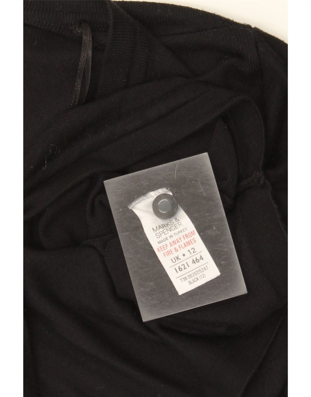 Marks & Spencer Damen Crop Cardigan Pullover UK 12 Mittelschwarze Viskose
