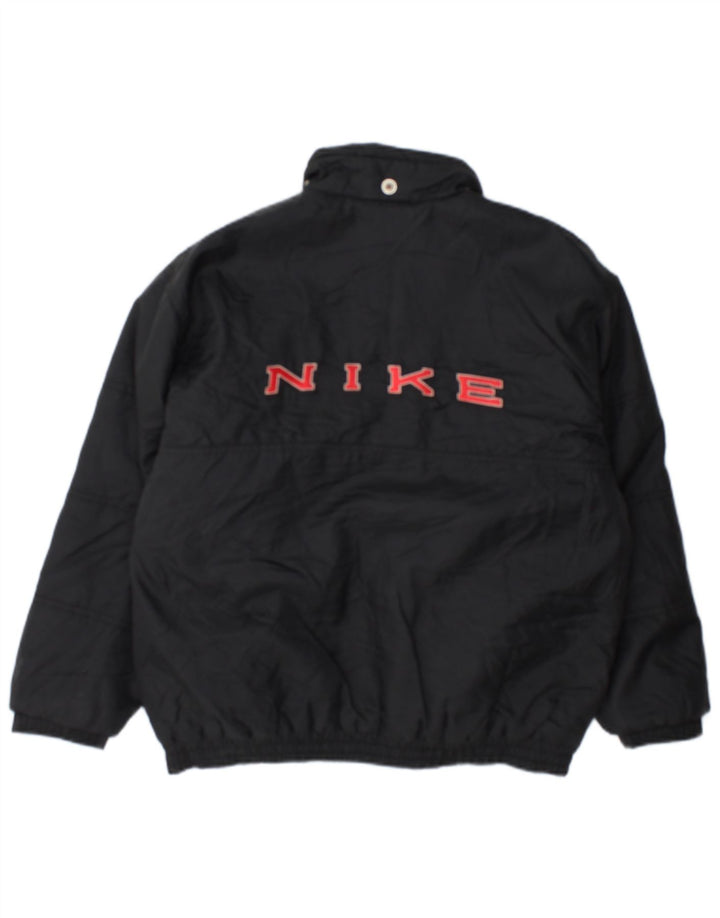Nike Jungen Jacke mit Grafik, gepolstert, 12–13 Jahre, Größe L, aus schwarzem Nylon