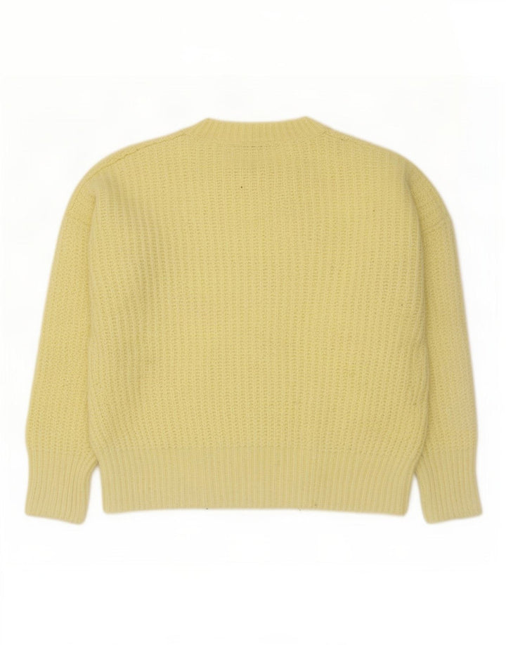 Zara Damen-Pullover, übergroß, Rundhalsausschnitt, Gr. 14, Mittelgelb