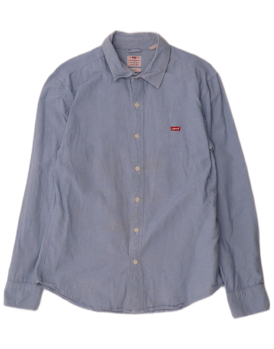 Levi's Herren-Slim-Fit-Hemd aus mittelblauer Baumwolle