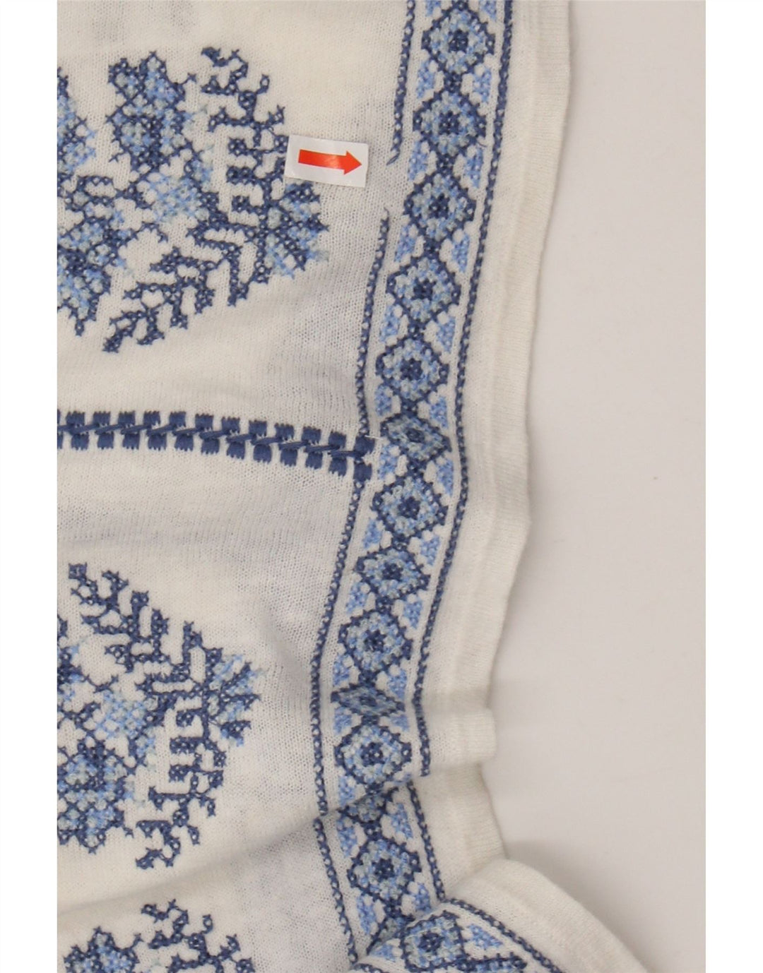 MONSOON Damen-Blusenoberteil, UK-Größe 46, Größe L, gebrochenes Weiß, geblümtes Leinen