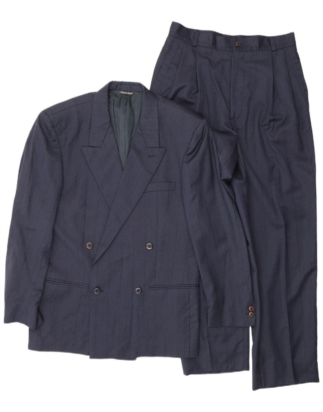 GIANNI VERSACE Herren 2-teiliger Anzug UK 40 Large W30 L30 Marineblau Klassisch