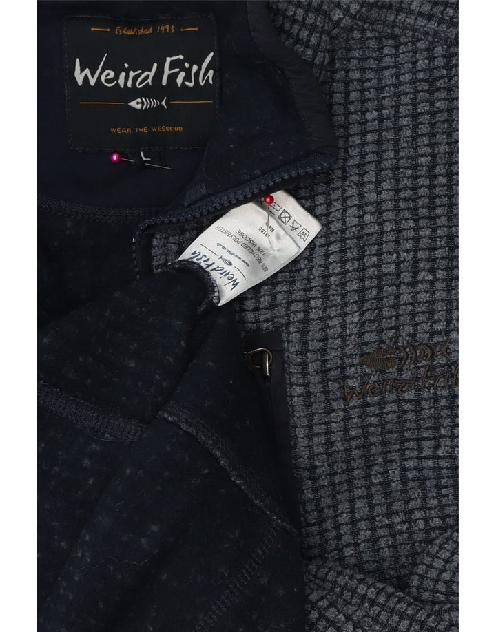 Weird Fish Herren-Fleecejacke, groß, marineblau, Polyester