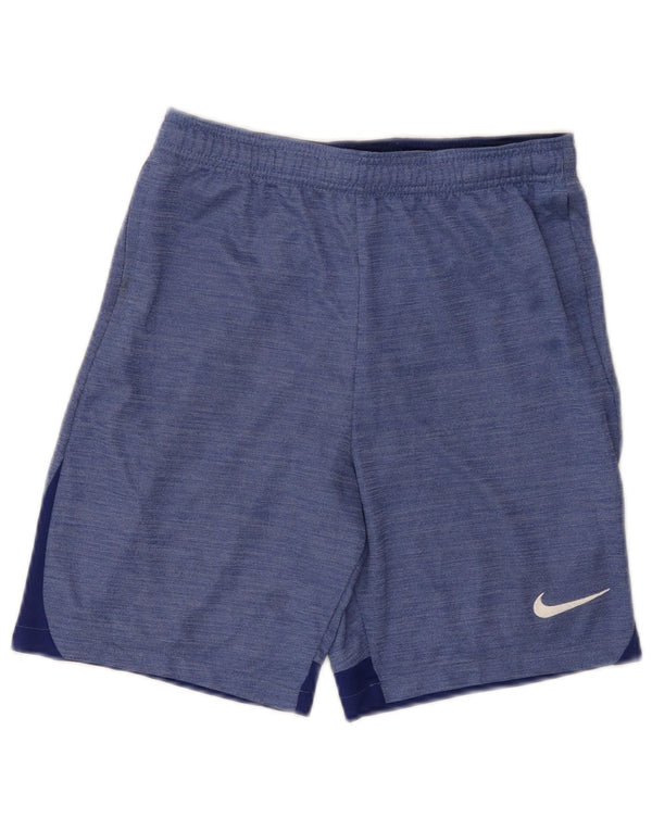 Nike Dri Fit Sportshorts für Jungen, 13–14 Jahre, XL, blau geflecktes Polyester