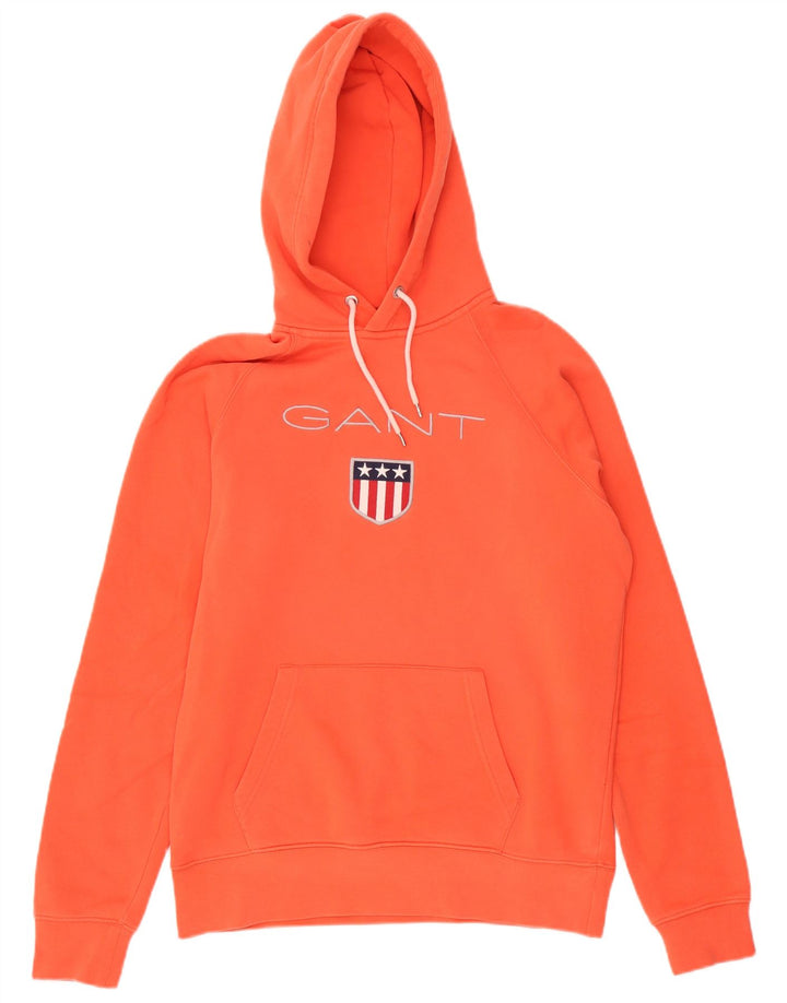 Gant Herren-Kapuzenpullover mit Grafik, groß, orangefarbene Baumwolle