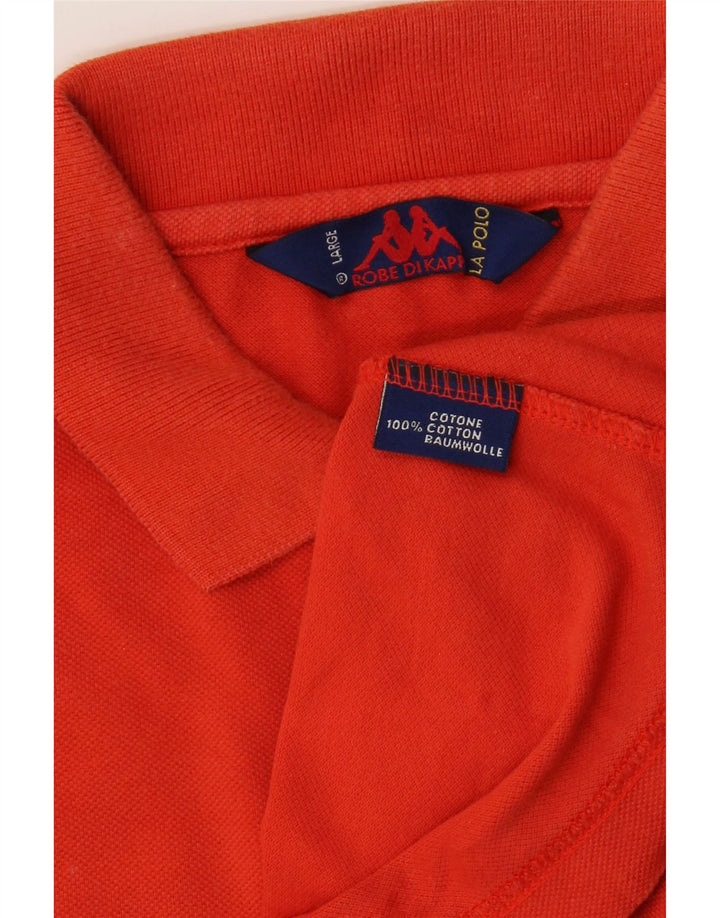 KAPPA Herren Poloshirt Große Orange Baumwolle