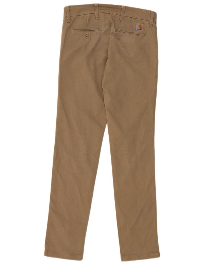 CARHARTT Herren Slim Chinohose W29 L32 Beige Baumwolle
