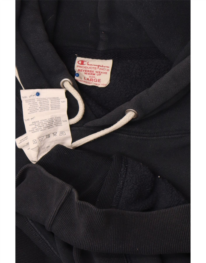 Champion Herren-Kapuzenpullover, groß, aus schwarzer Baumwolle