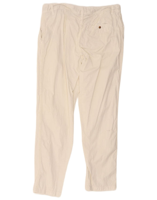 Marks & Spencer Damen Gerade Chinohose UK 16 Large W36 L29 Weiß