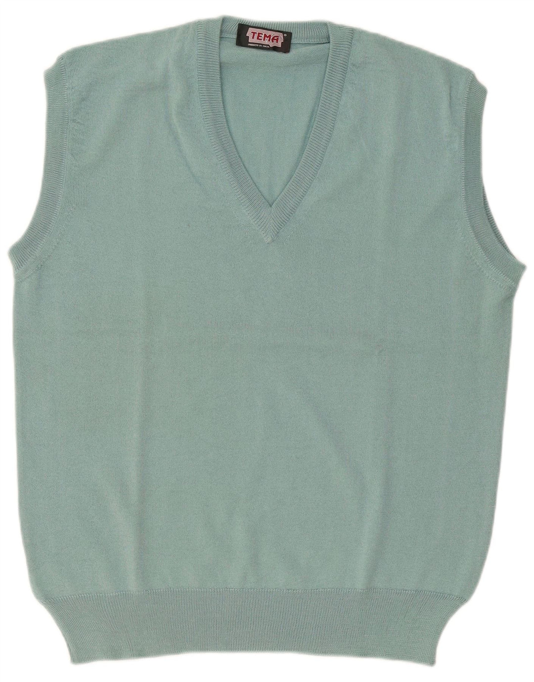 Vintage Herren Weste Tank Top Große blaue Wolle