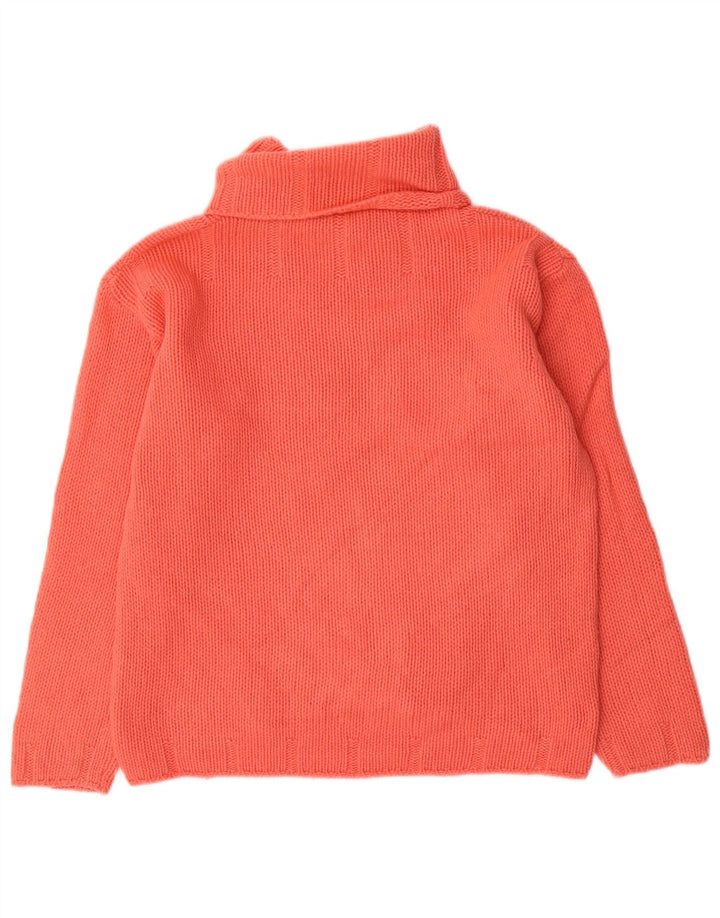 Laura Berlucchi Damen-Pullover mit Rollkragen, Gr. 16, Größe L, Rosa, Lammwolle