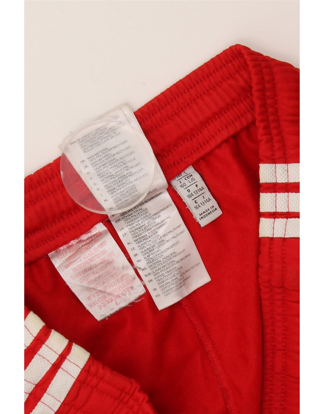 ADIDAS Jungen-Trainingshose, Jogginghose, 13–14 Jahre, rotes Polyester