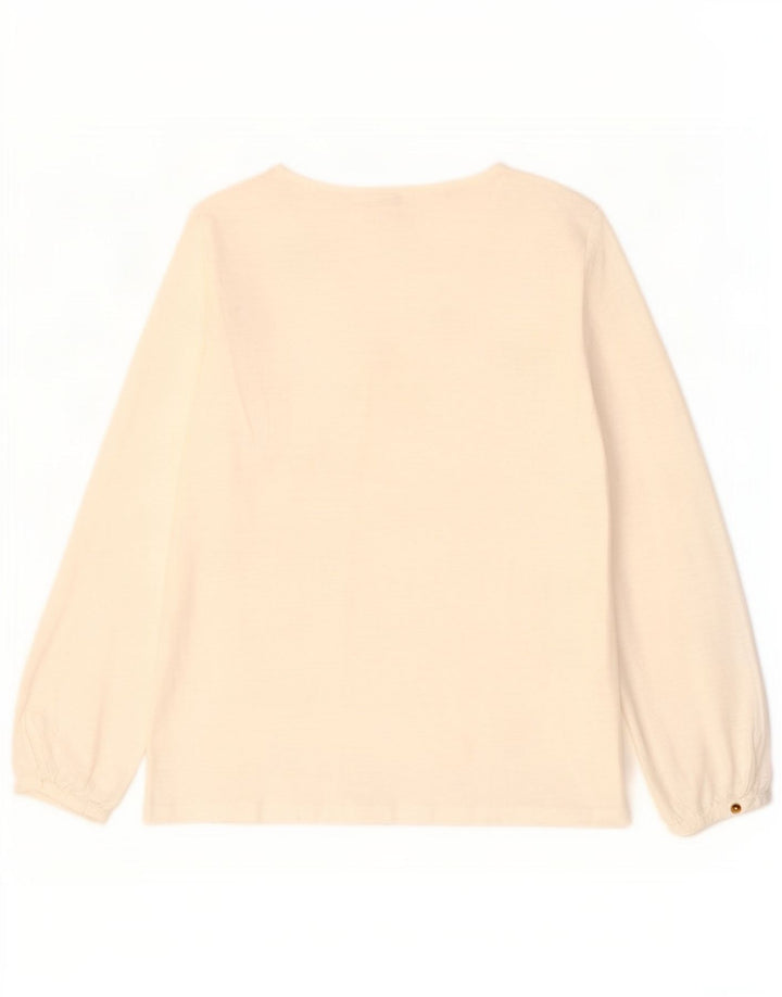 Fat Face Damen-Hemdbluse, UK 12, mittelweiße Baumwolle