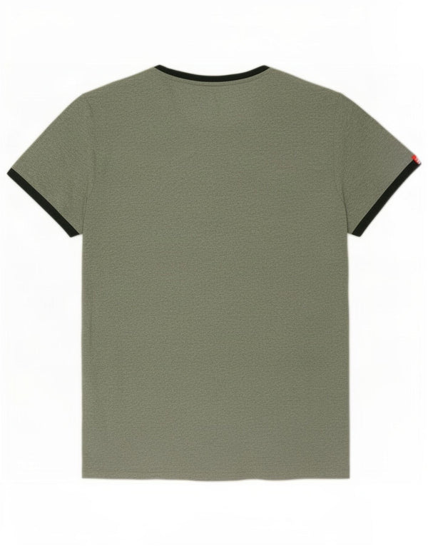 Superdry Herren T-Shirt Top XL Grüne Baumwolle