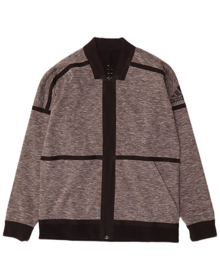 Adidas Herren Wende-Trainingsanzug-Oberteil, Jacke, Größe S, Grau, Farbblock
