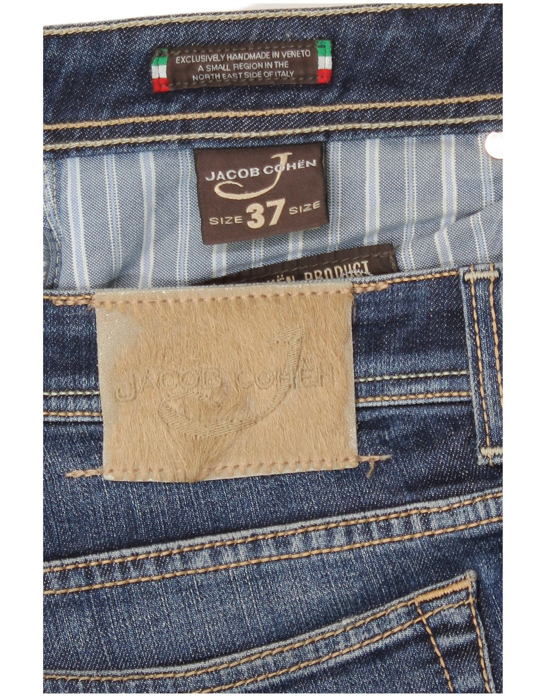 Jacob Cohen Herren Straight Jeans W37 L31 Blau