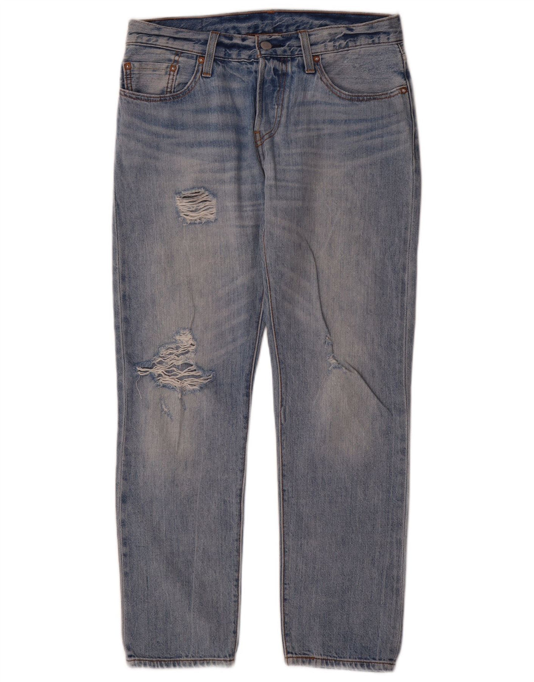 Levi's Damen 501 CT Distressed Straight Jeans W26 L29 Blau