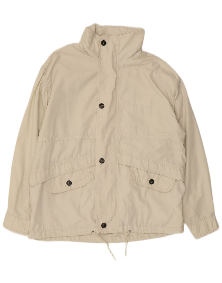 Brugi Herren-Windbreaker-Jacke mit grafischer Kapuze, Gr. 40, Größe L, Beige