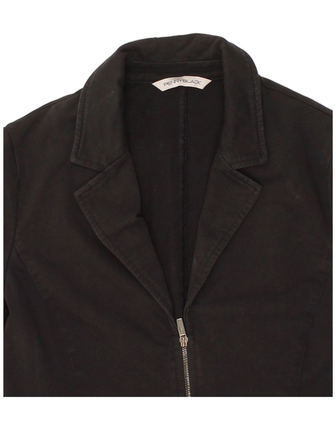 PENNY BLACK Womens Blazer Jacket UK 8 Small  Black Cotton Vintage Penny Black and Second-Hand Penny Black from Messina Hembry 