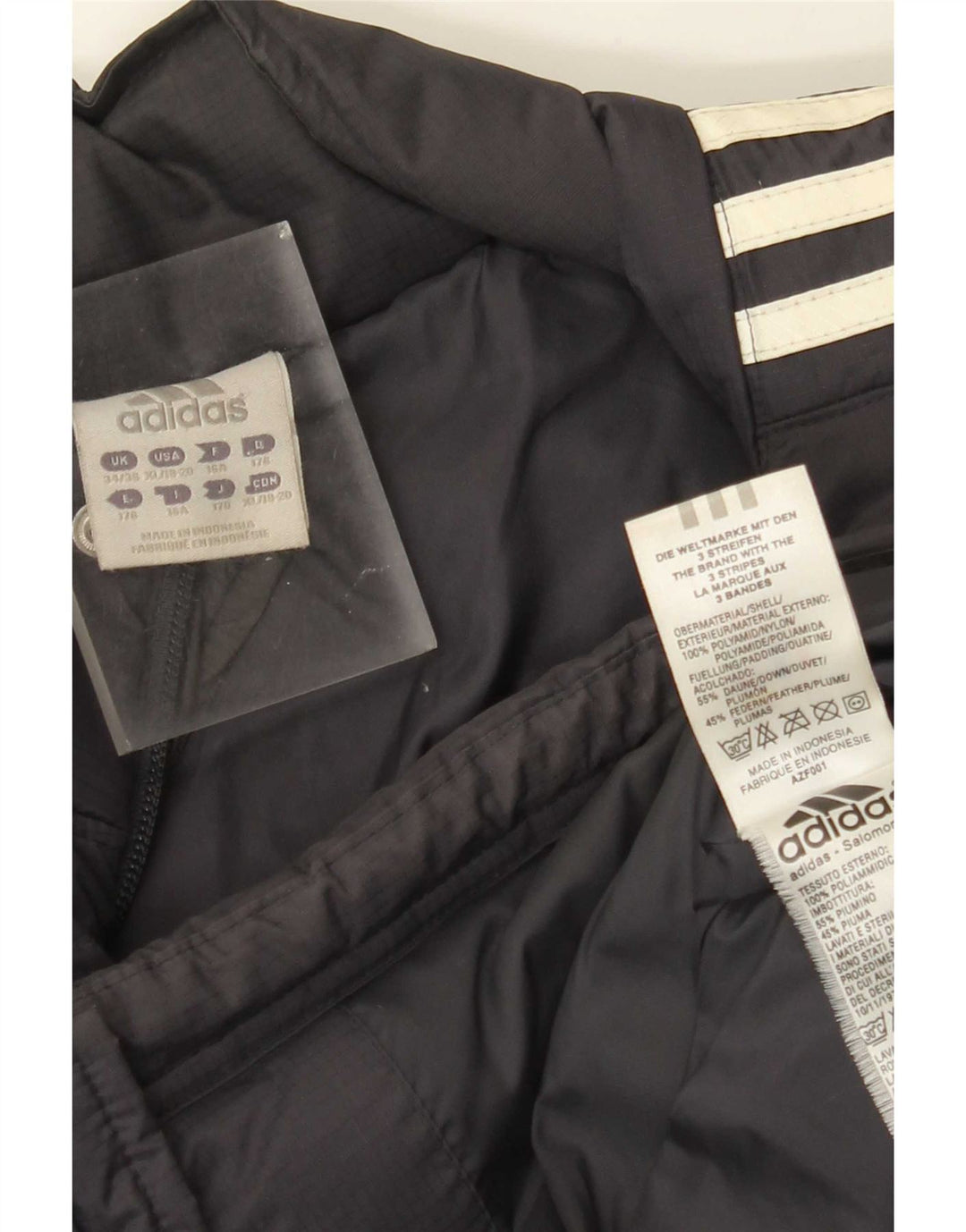 Adidas Jungen Wattierte Jacke 15-16 Jahre Graues Polyamid
