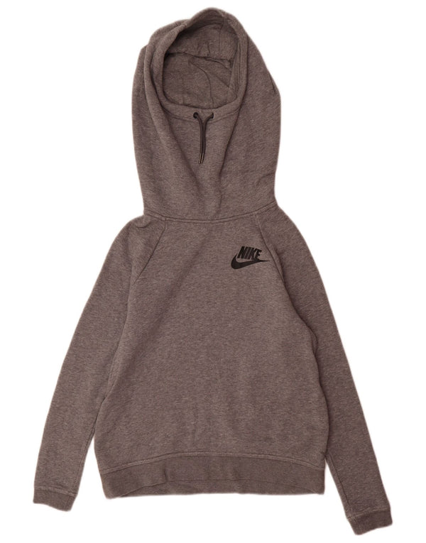 Nike Damen Kapuzenpullover UK 6 XS Graue Baumwolle