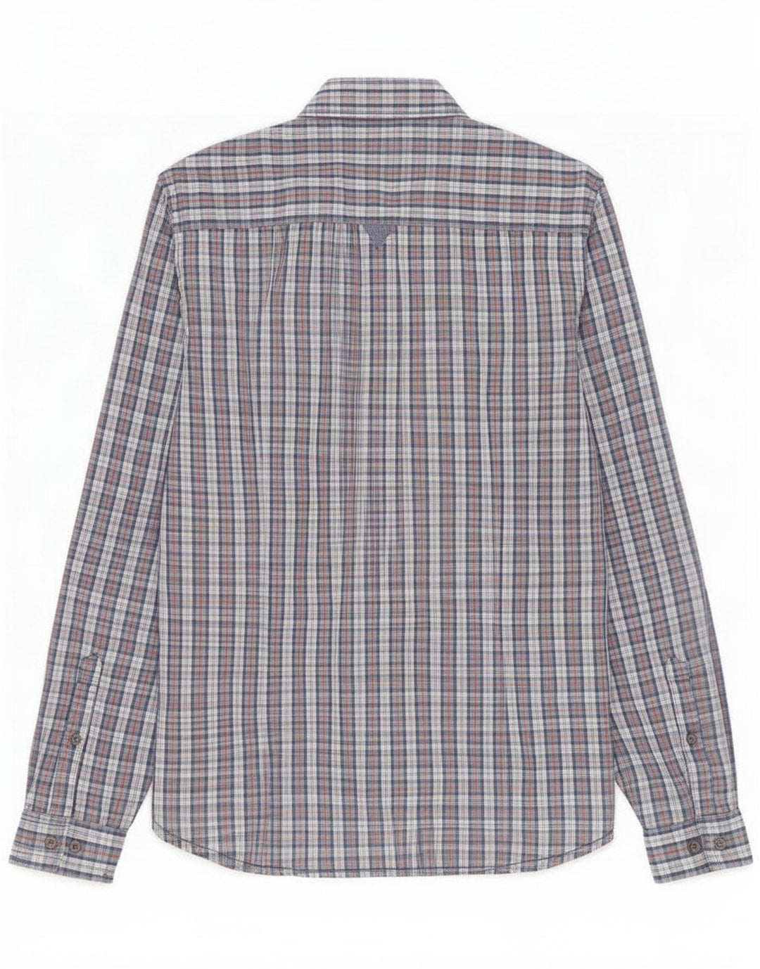 Guess Herren Slim Fit Hemd Mittelblau kariert Baumwolle
