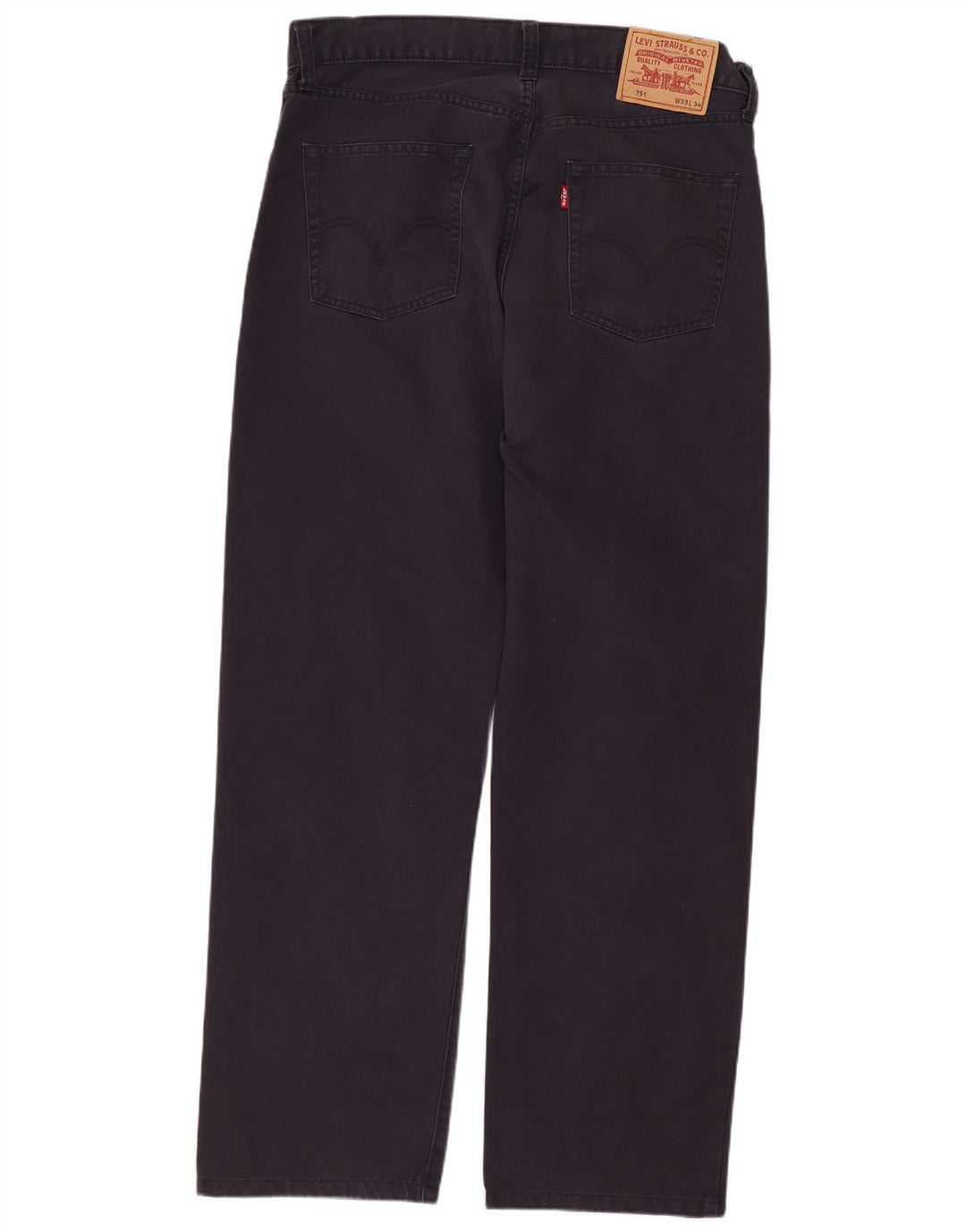Levi's Herren 751 Straight Jeans W33 L29 Marineblau Baumwolle
