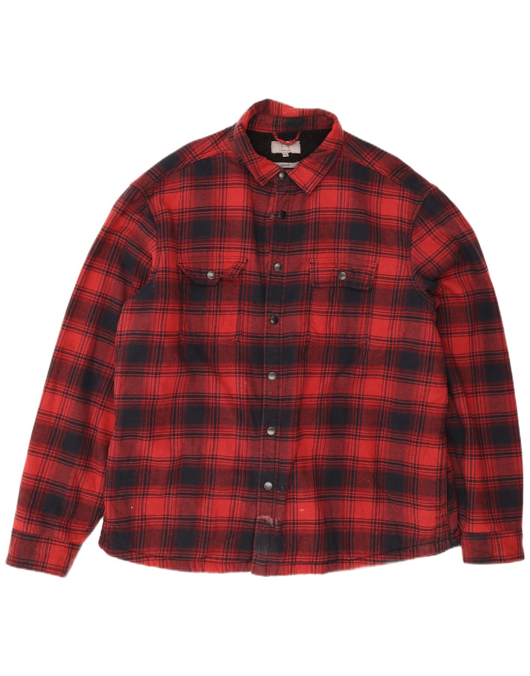 Marks & Spencer Herren Regular Overshirt Flanellhemd 2XL Rot kariert